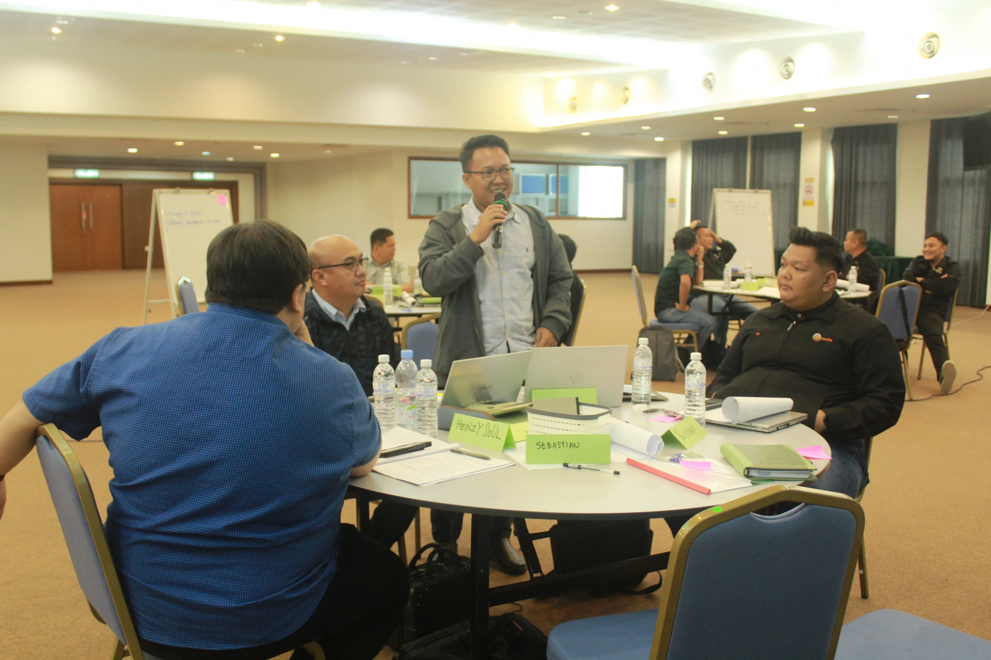 E.G Wise facilitator leading a training session